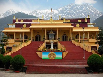 The temple and the mountain behind it